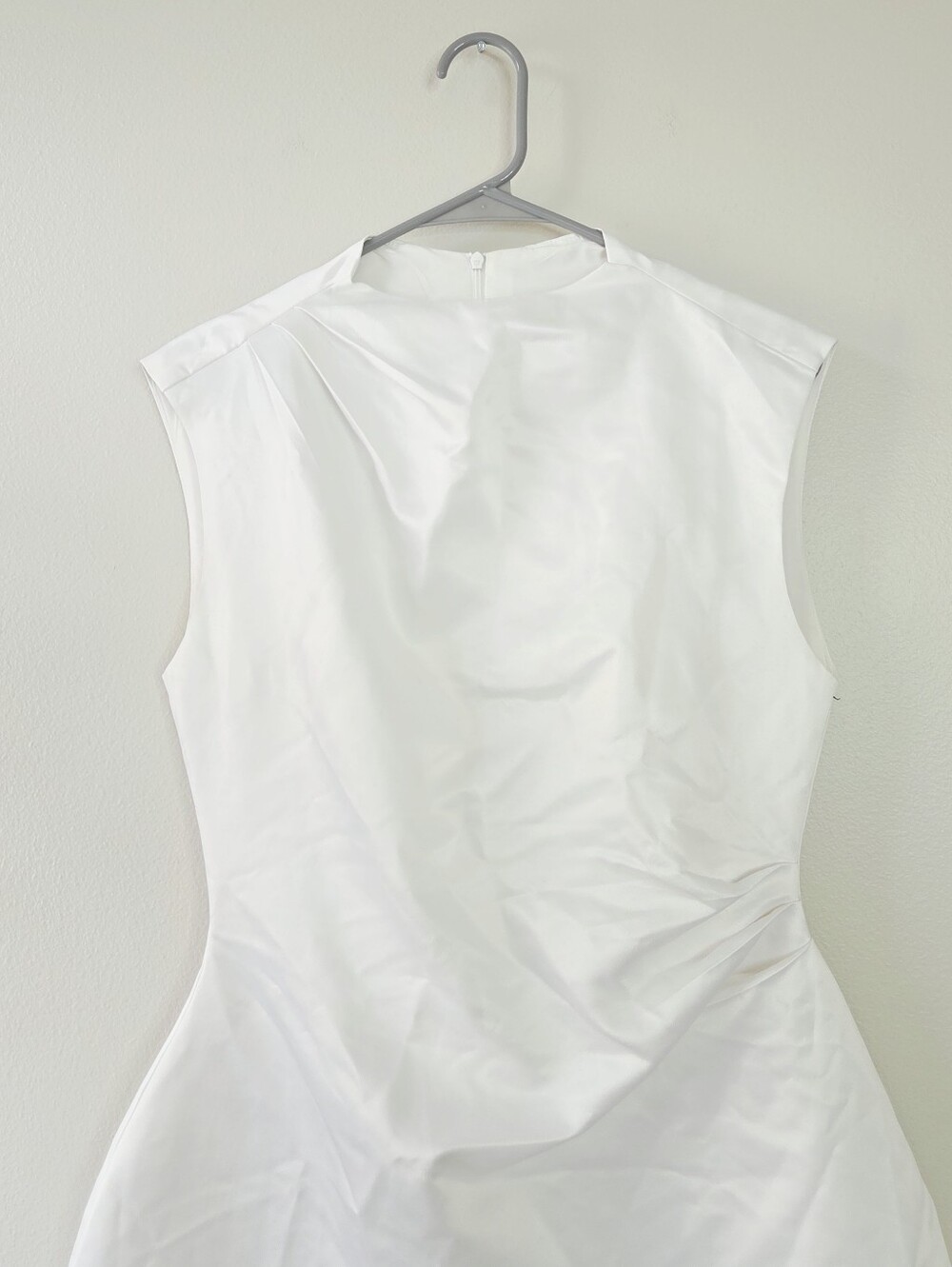 Odd Muse Satin High-Neck Mini Dress White Medium Bridal - Picture 6 of 10